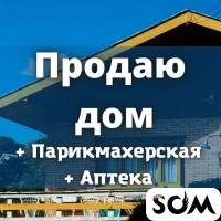 Продаю дом, 5 комнат+ Парикмахерскую + Аптеку, 30 000 $, б/п