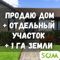 Продаю дом, 70 кв.м + участок отдельный 5,5 сот. + 1 ГА земли, с. Джал